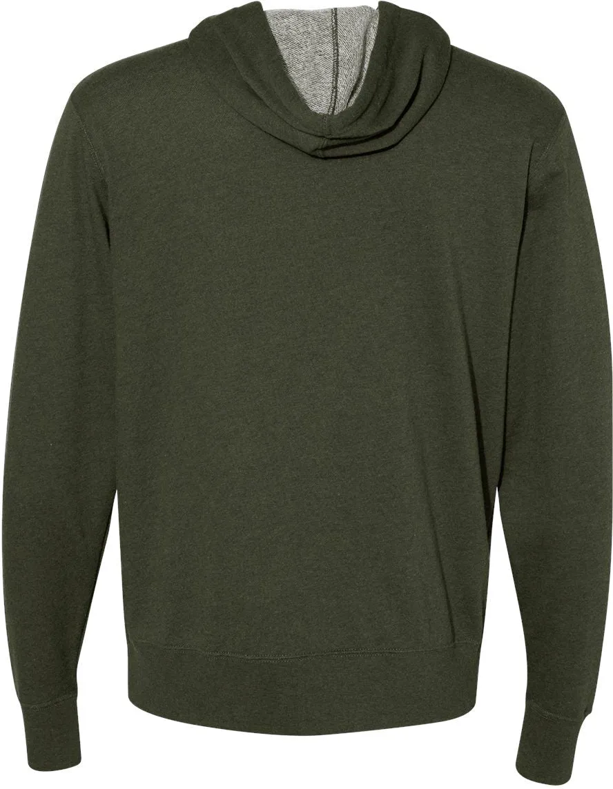 Independent Trading Co. Heathered French Terry Full-Zip Hooded Sweatshirt