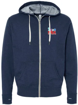 Independent Trading Co. Heathered French Terry Full-Zip Hooded Sweatshirt