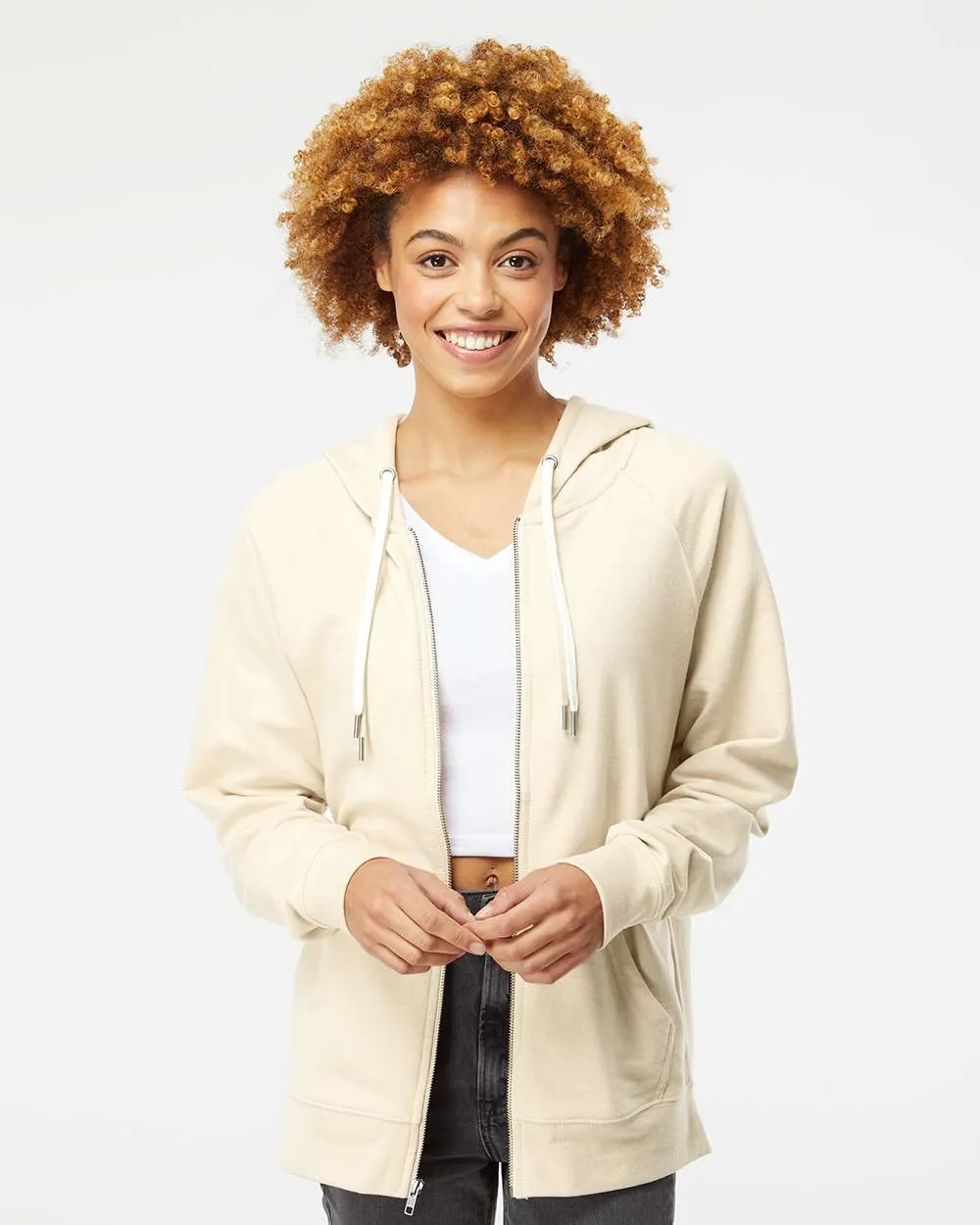 Independent Trading Co. Icon Lightweight Loopback Terry Zip Hood