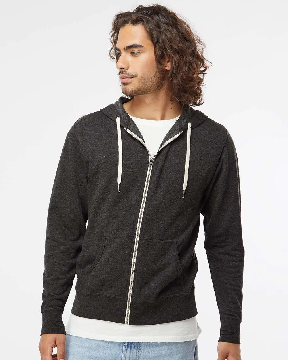 Independent Trading Co. Icon Lightweight Loopback Terry Zip Hood