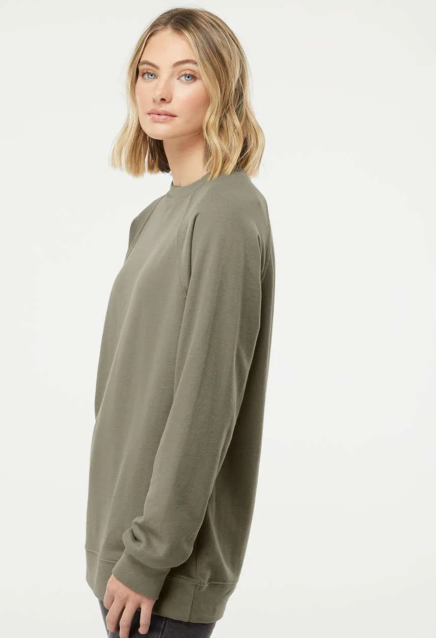 Independent Trading Co. Icon Unisex Lightweight Loopback Terry Crewneck Sweatshirt