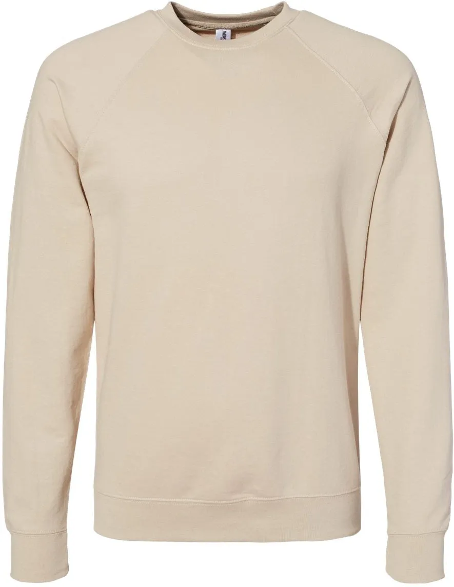 Independent Trading Co. Icon Unisex Lightweight Loopback Terry Crewneck Sweatshirt