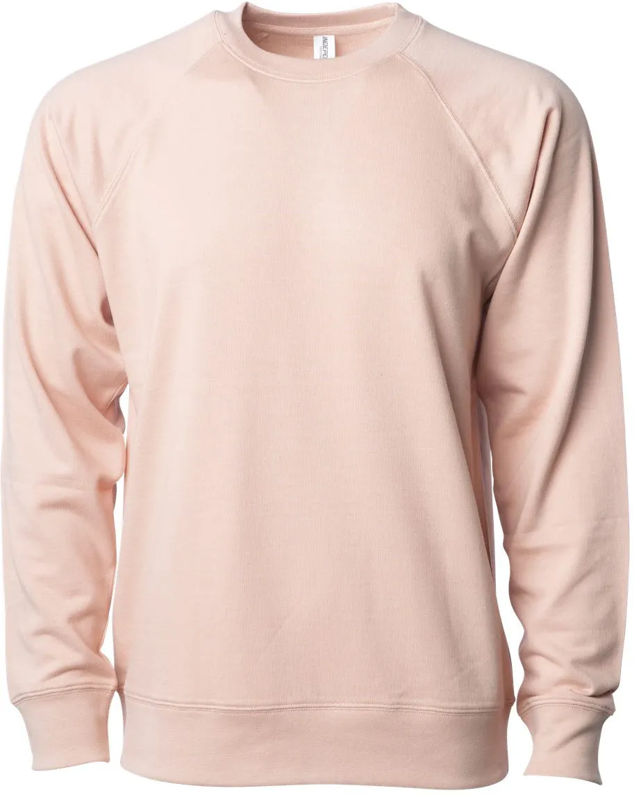 Independent Trading Co. Icon Unisex Lightweight Loopback Terry Crewneck Sweatshirt
