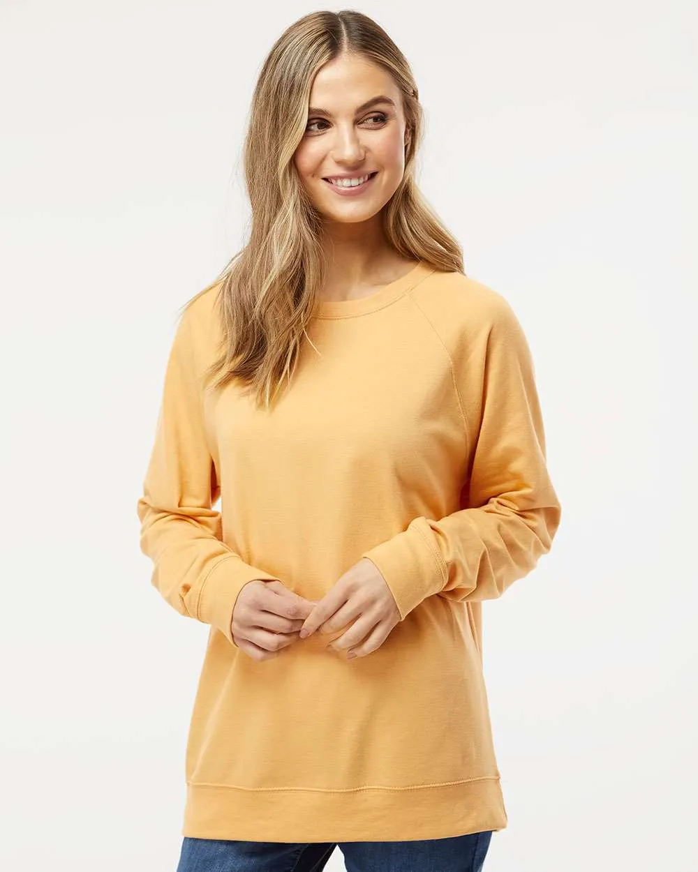 Independent Trading Co. Icon Unisex Lightweight Loopback Terry Crewneck Sweatshirt