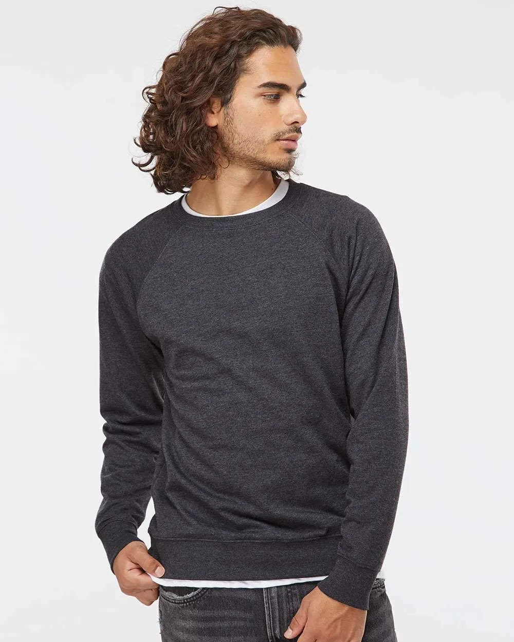 Independent Trading Co. Icon Unisex Lightweight Loopback Terry Crewneck Sweatshirt
