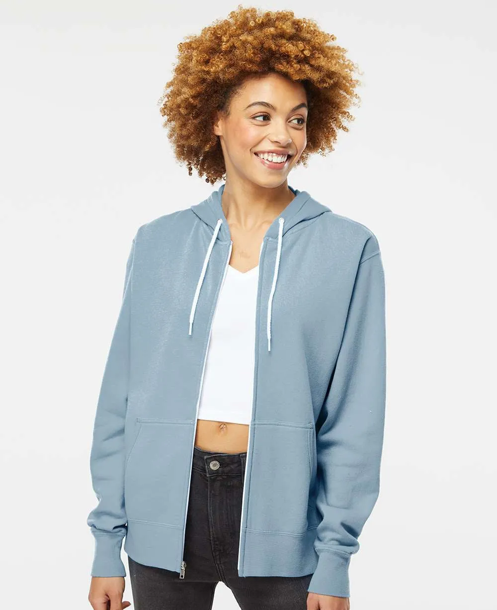 Independent Trading Co. Lightweight Full-Zip Hooded Sweatshirt