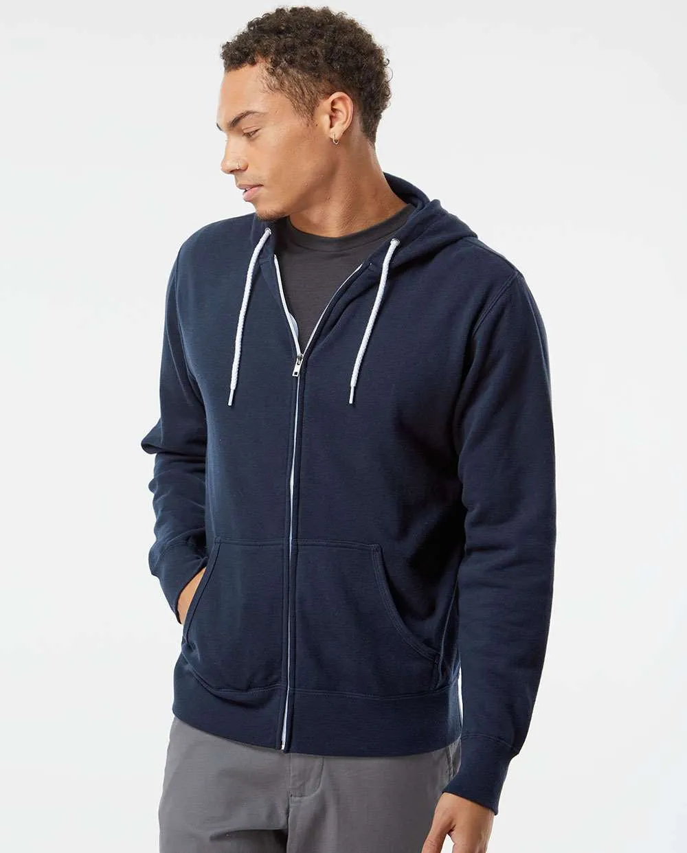 Independent Trading Co. Lightweight Full-Zip Hooded Sweatshirt