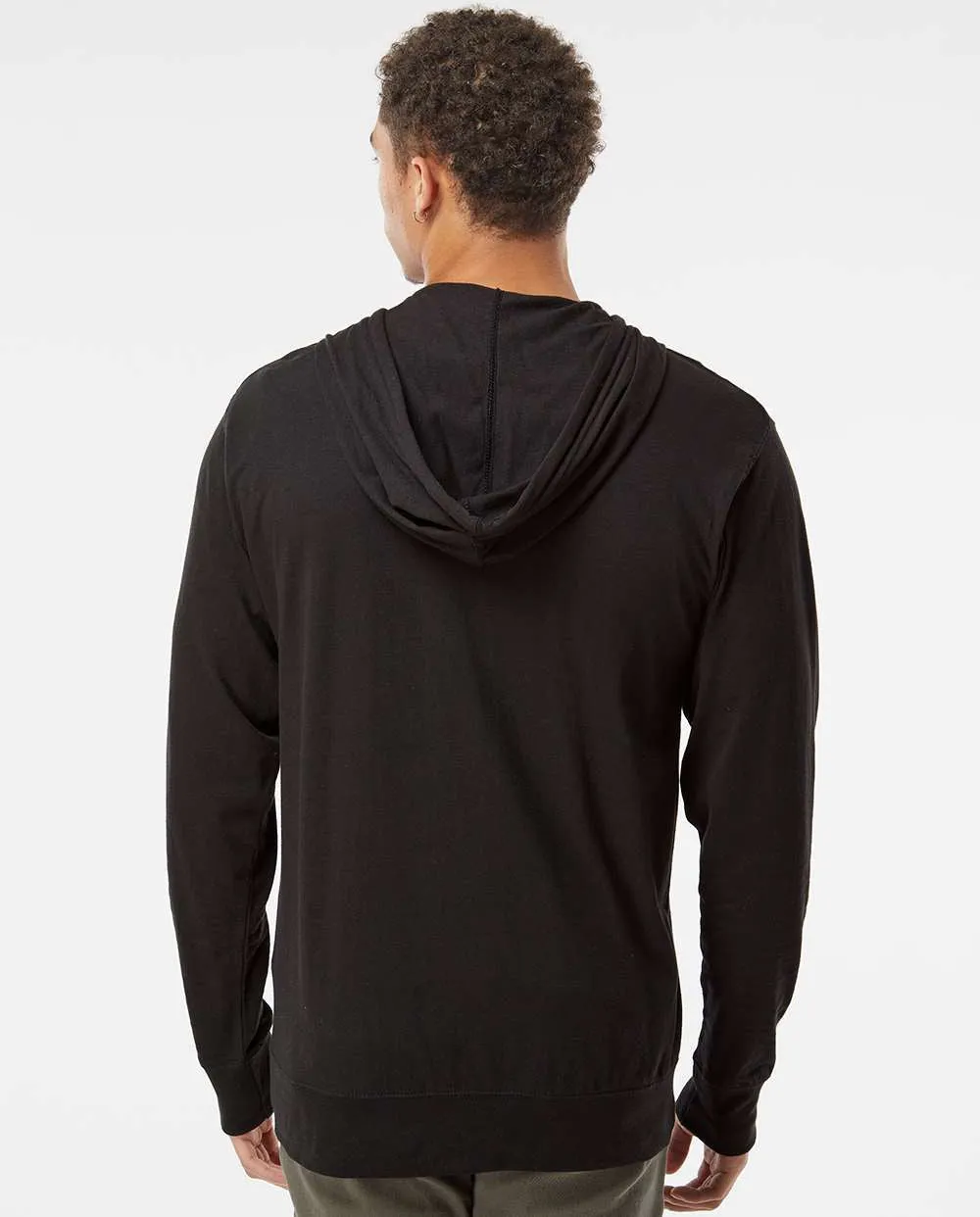 Independent Trading Co. Lightweight Jersey Full-Zip Hooded T-Shirt