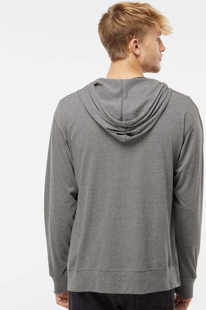 Independent Trading Co. Lightweight Jersey Full-Zip Hooded T-Shirt
