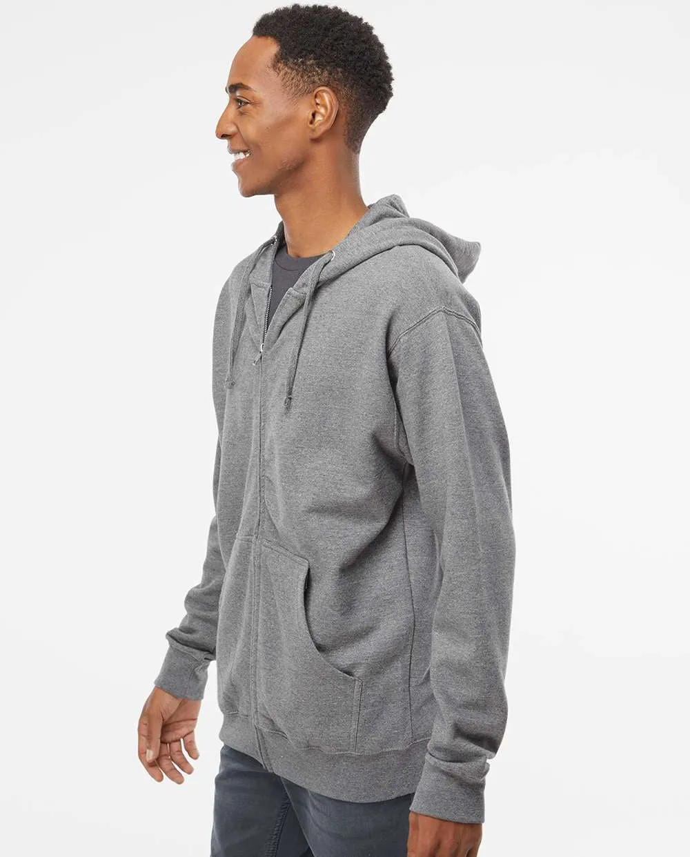 Independent Trading Co. Midweight Full-Zip Hooded Sweatshirt