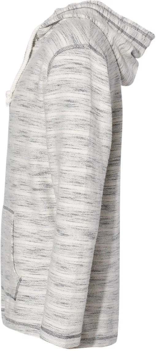 J America Baja French Terry V-Neck Hooded Pullover
