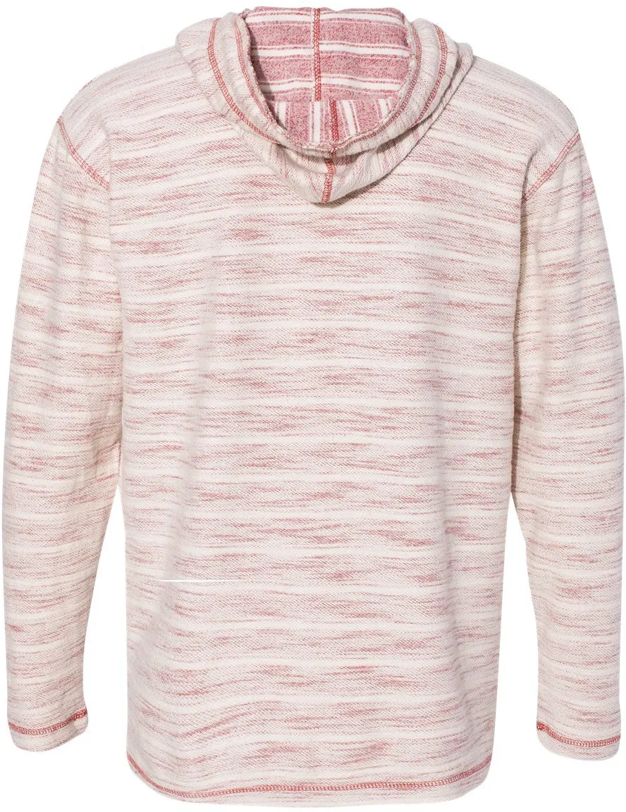 J America Baja French Terry V-Neck Hooded Pullover