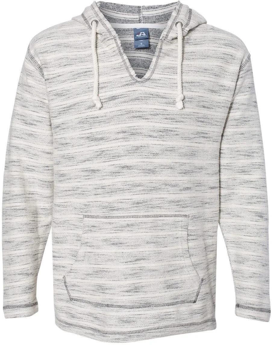 J America Baja French Terry V-Neck Hooded Pullover