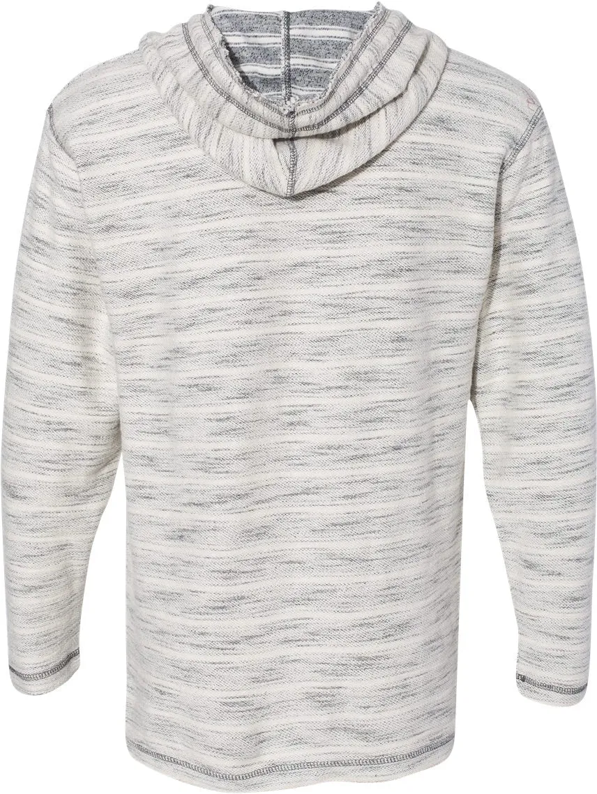 J America Baja French Terry V-Neck Hooded Pullover