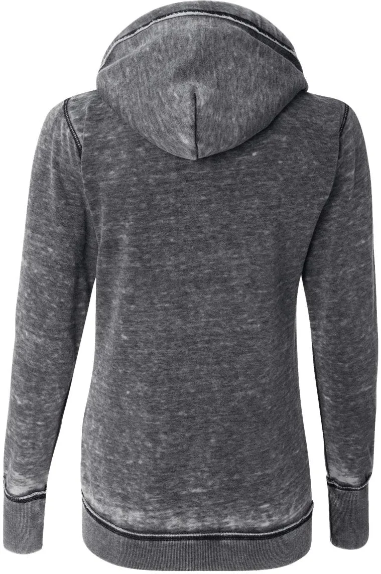 J America Ladies Zen Fleece Full-Zip Hooded Sweatshirt