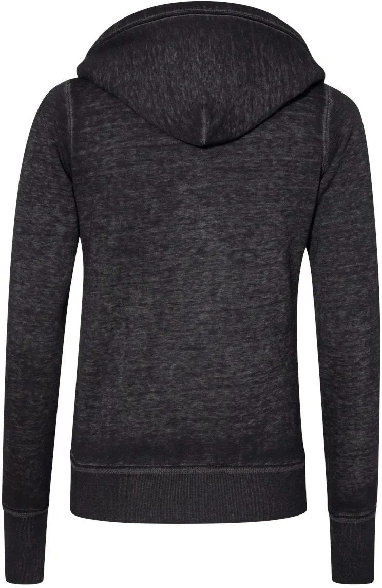 J America Ladies Zen Fleece Full-Zip Hooded Sweatshirt