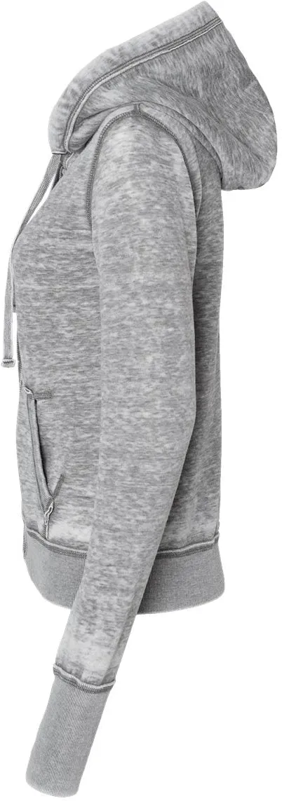 J America Ladies Zen Fleece Full-Zip Hooded Sweatshirt