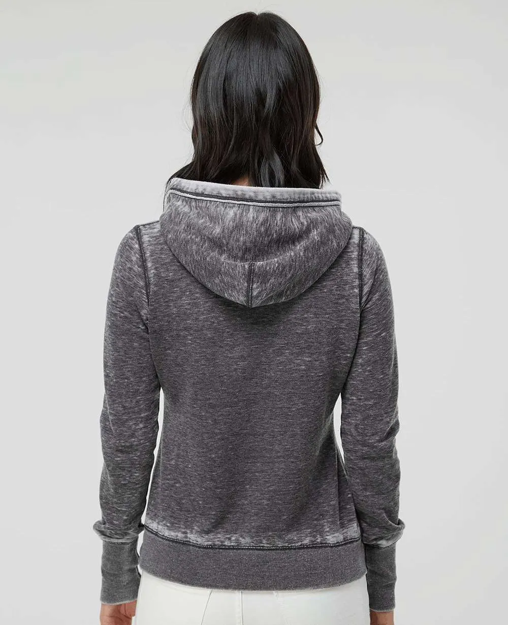 J America Ladies Zen Fleece Hooded Sweatshirt