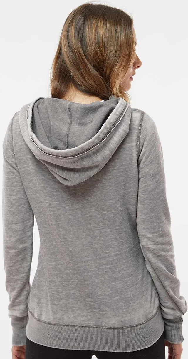 J America Ladies Zen Fleece Hooded Sweatshirt