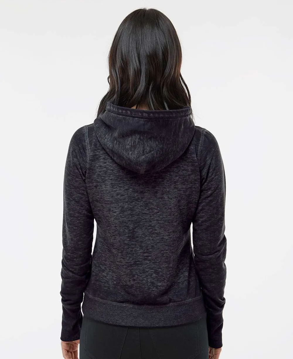 J America Ladies Zen Fleece Hooded Sweatshirt