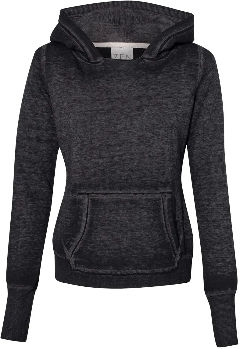J America Ladies Zen Fleece Hooded Sweatshirt