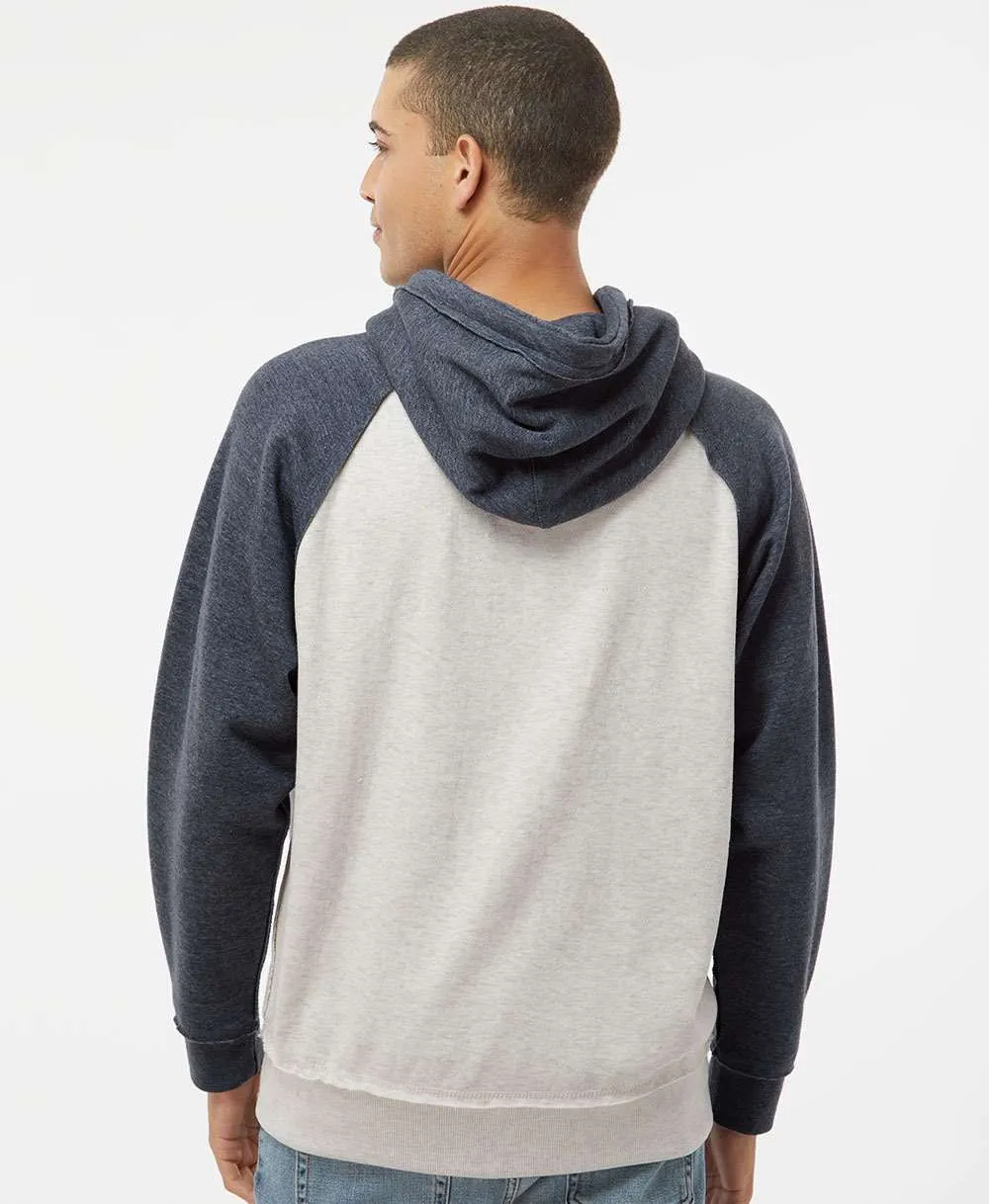 J America Vintage Heather Hooded Sweatshirt