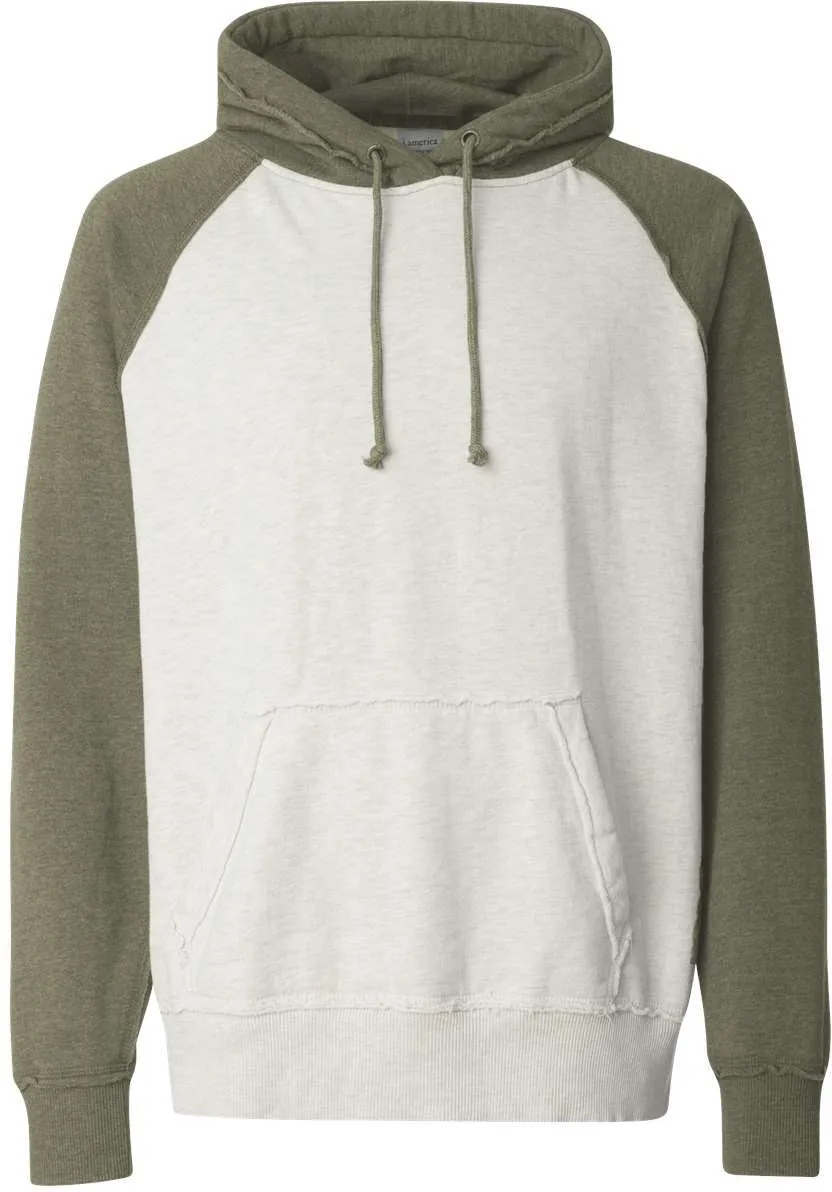 J America Vintage Heather Hooded Sweatshirt