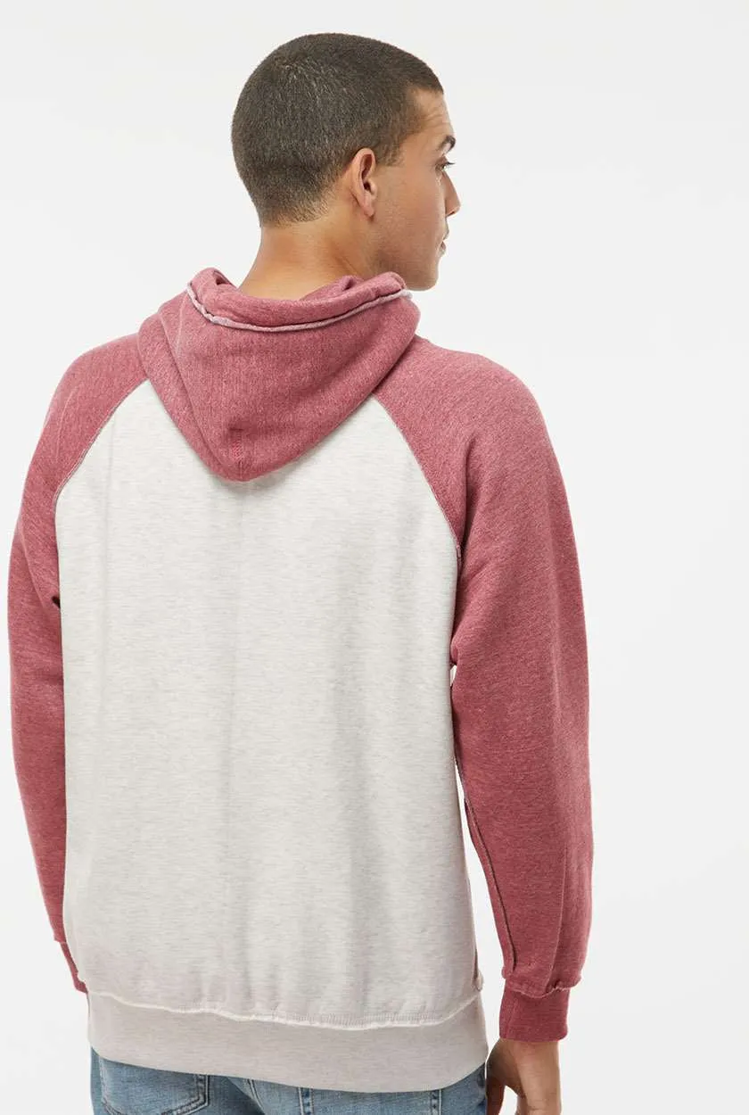 J America Vintage Heather Hooded Sweatshirt
