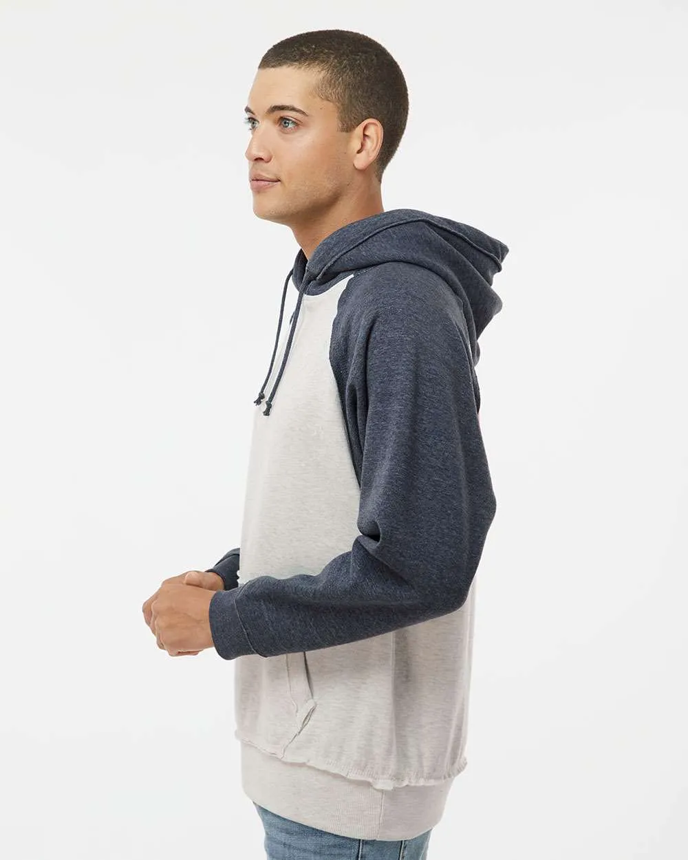 J America Vintage Heather Hooded Sweatshirt