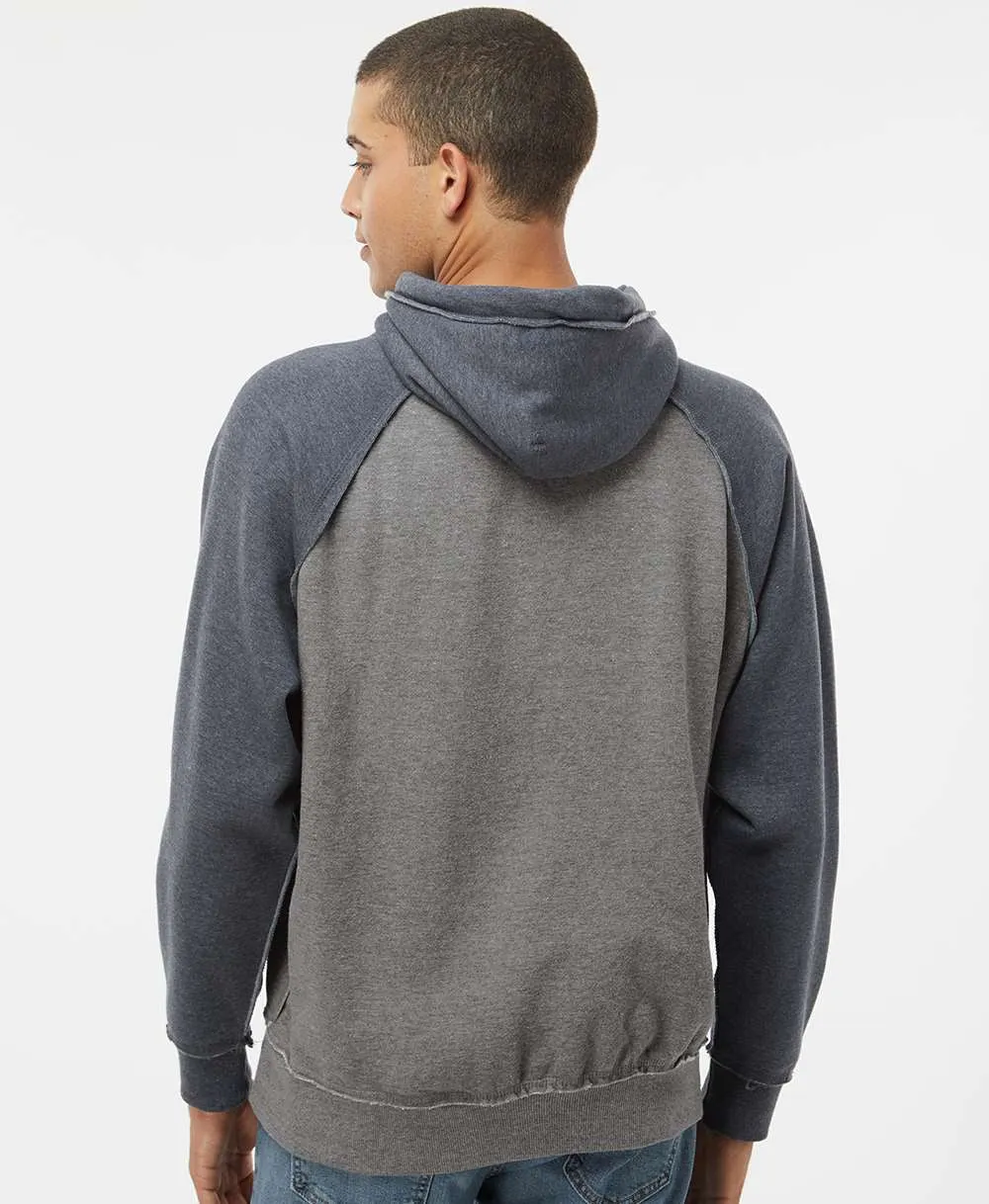 J America Vintage Heather Hooded Sweatshirt