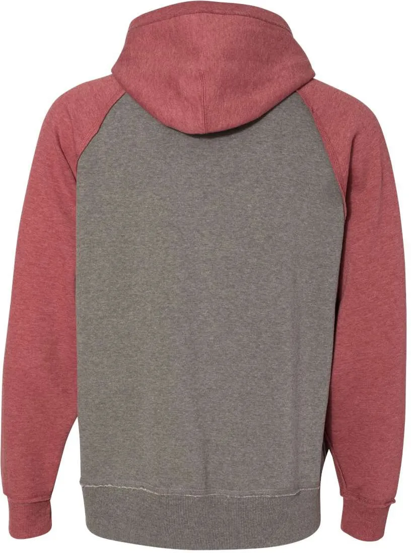 J America Vintage Heather Hooded Sweatshirt