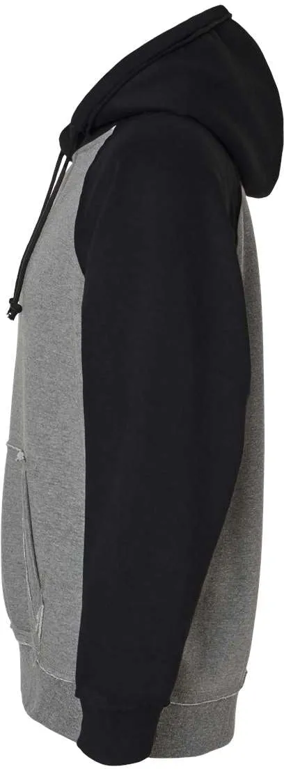J America Vintage Heather Hooded Sweatshirt
