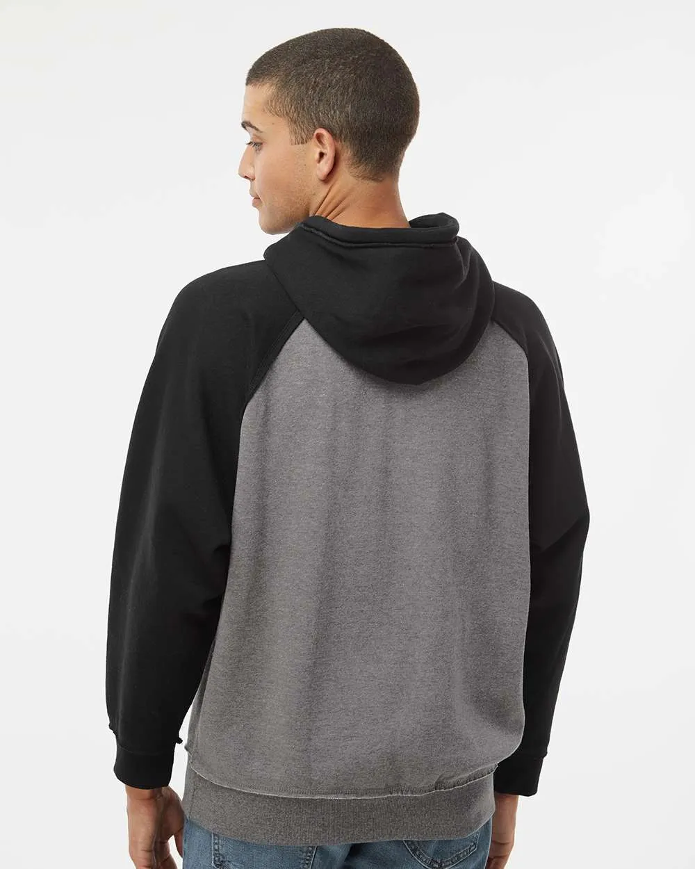 J America Vintage Heather Hooded Sweatshirt