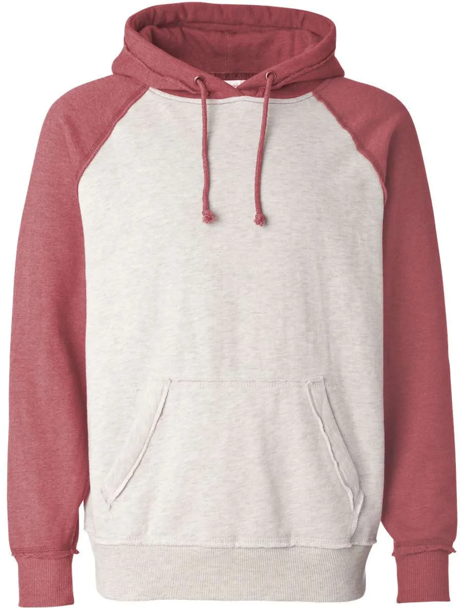 J America Vintage Heather Hooded Sweatshirt