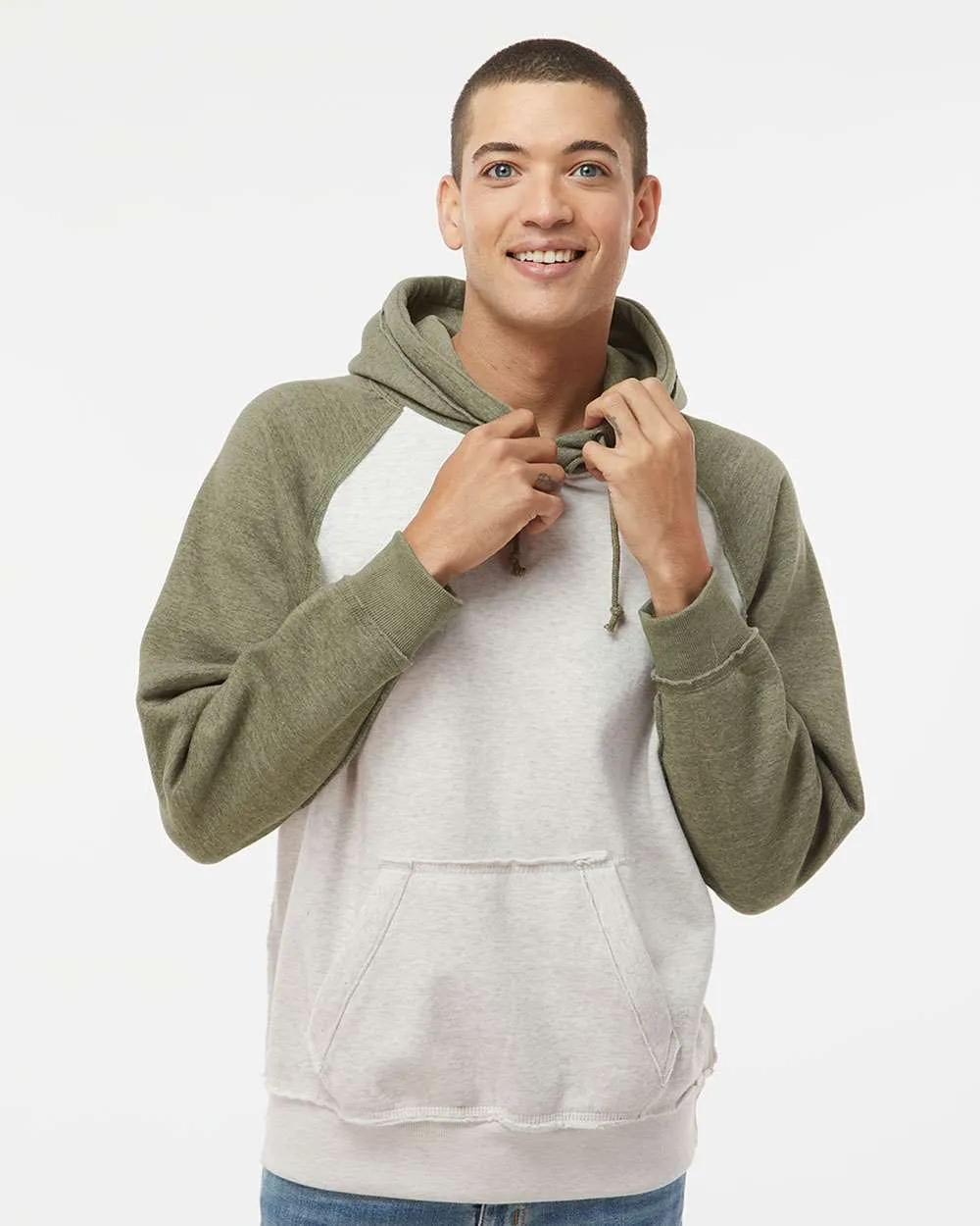 J America Vintage Heather Hooded Sweatshirt
