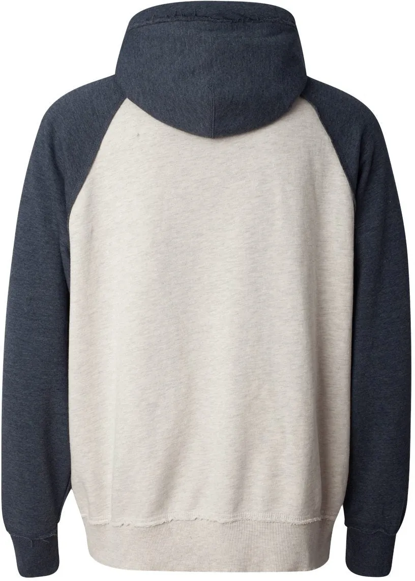 J America Vintage Heather Hooded Sweatshirt