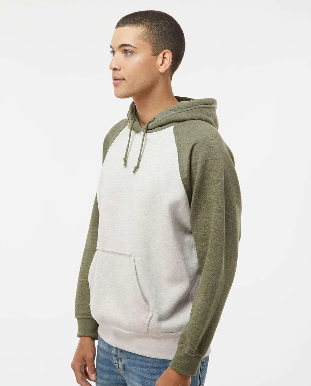 J America Vintage Heather Hooded Sweatshirt