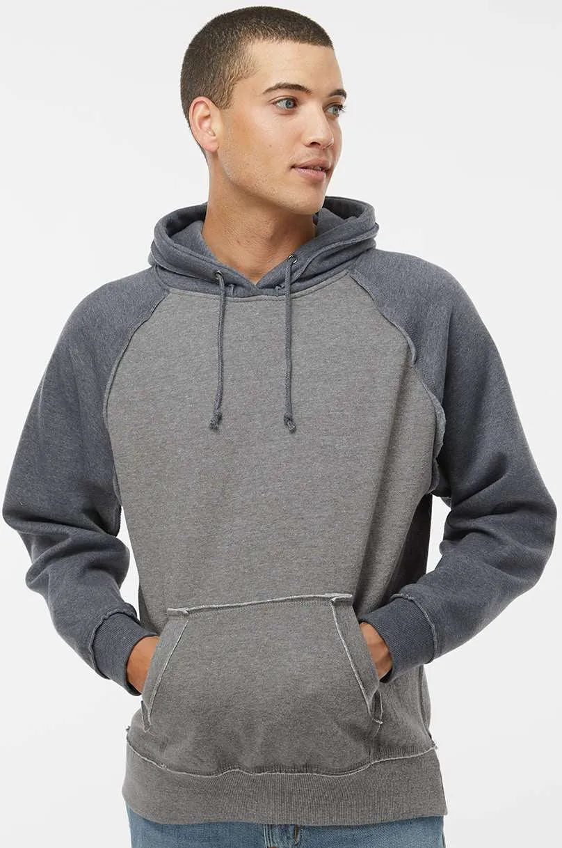 J America Vintage Heather Hooded Sweatshirt