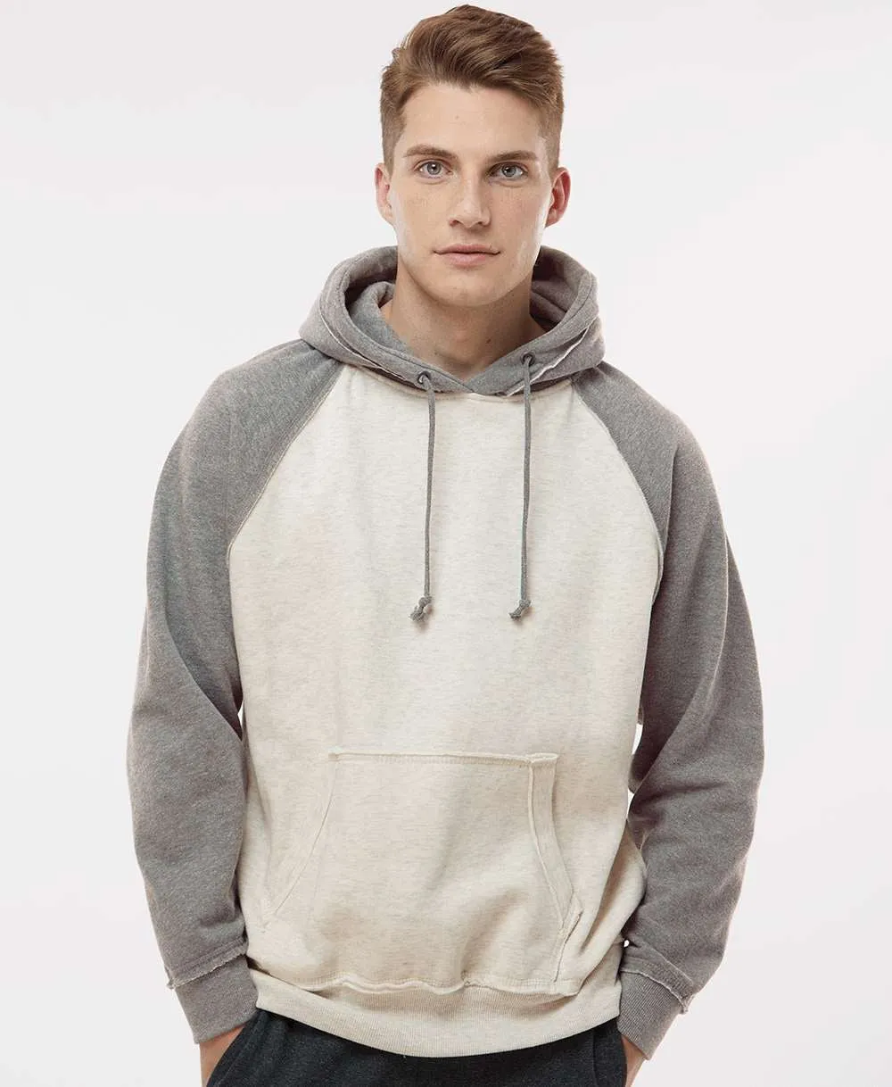 J America Vintage Heather Hooded Sweatshirt
