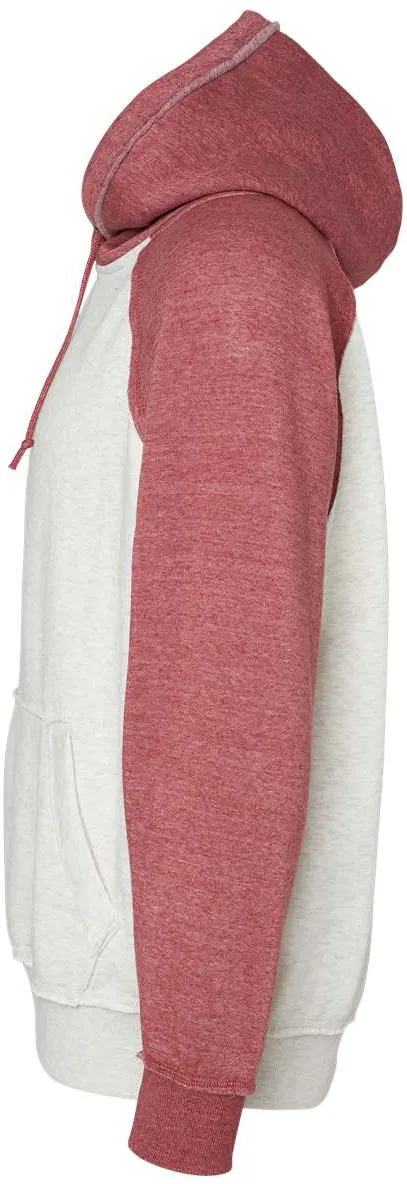 J America Vintage Heather Hooded Sweatshirt