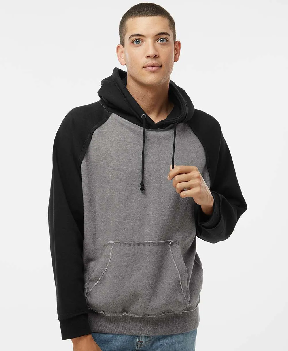 J America Vintage Heather Hooded Sweatshirt