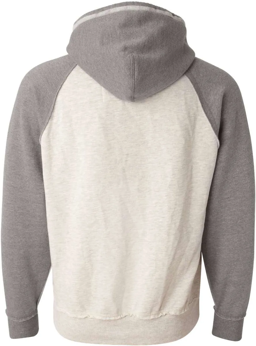 J America Vintage Heather Hooded Sweatshirt