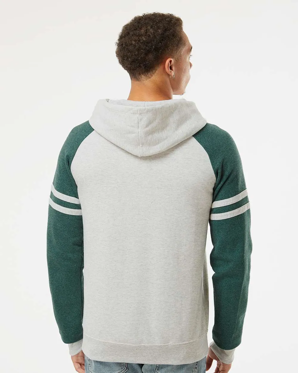 Jerzees Nublend Varsity Colorblocked Raglan Hooded Sweatshirt