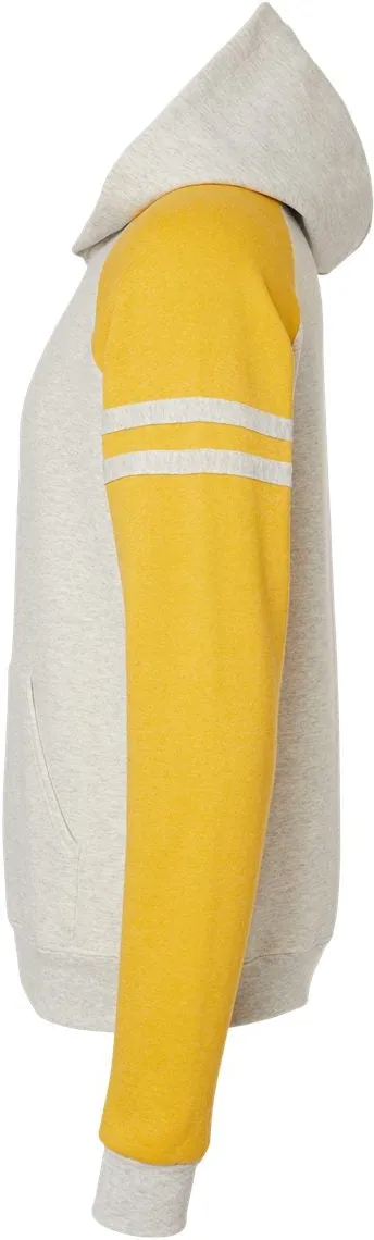 Jerzees Nublend Varsity Colorblocked Raglan Hooded Sweatshirt