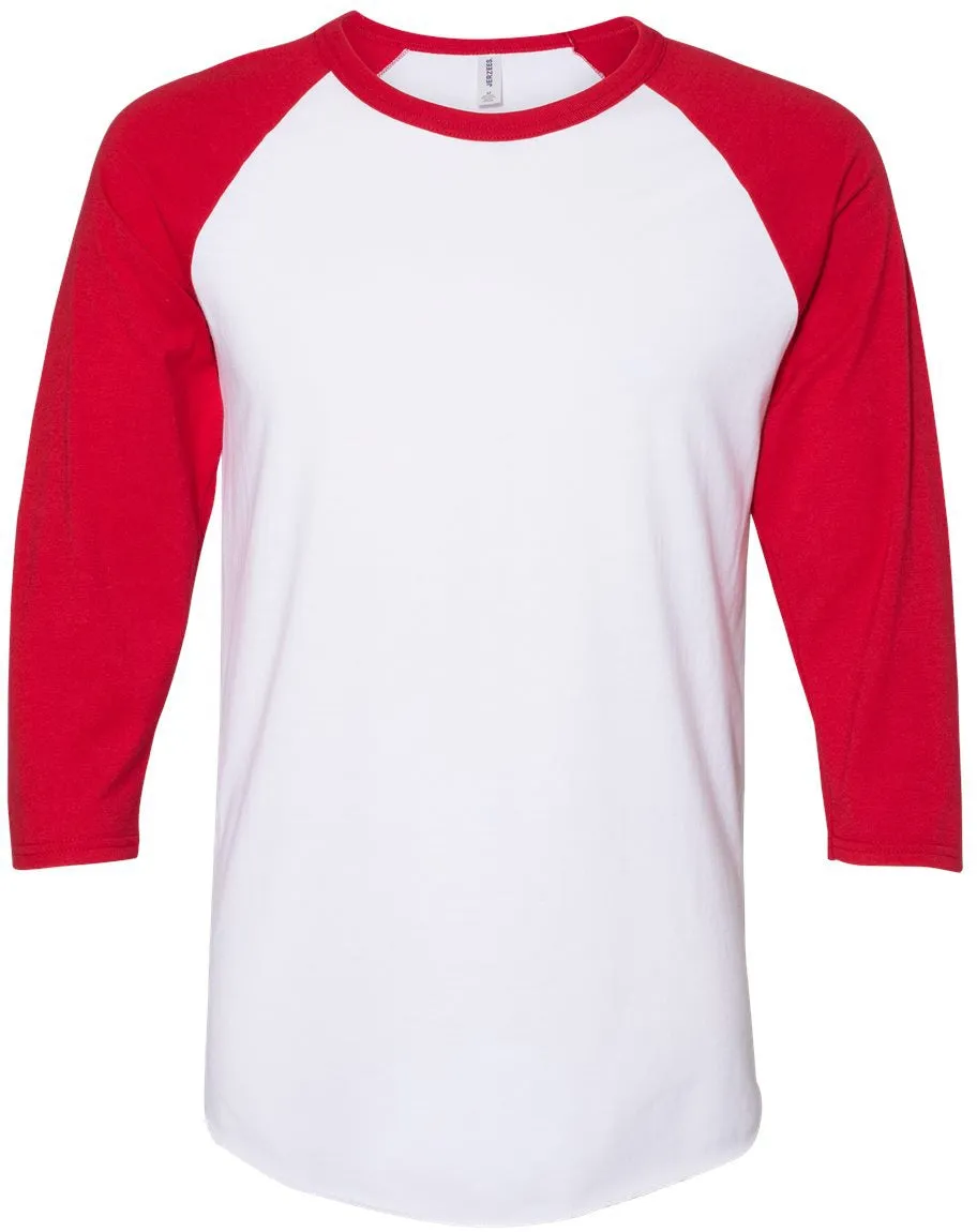 Jerzees Premium Blend Ringspun Three-Quarter Sleeve Raglan Baseball T-Shirt