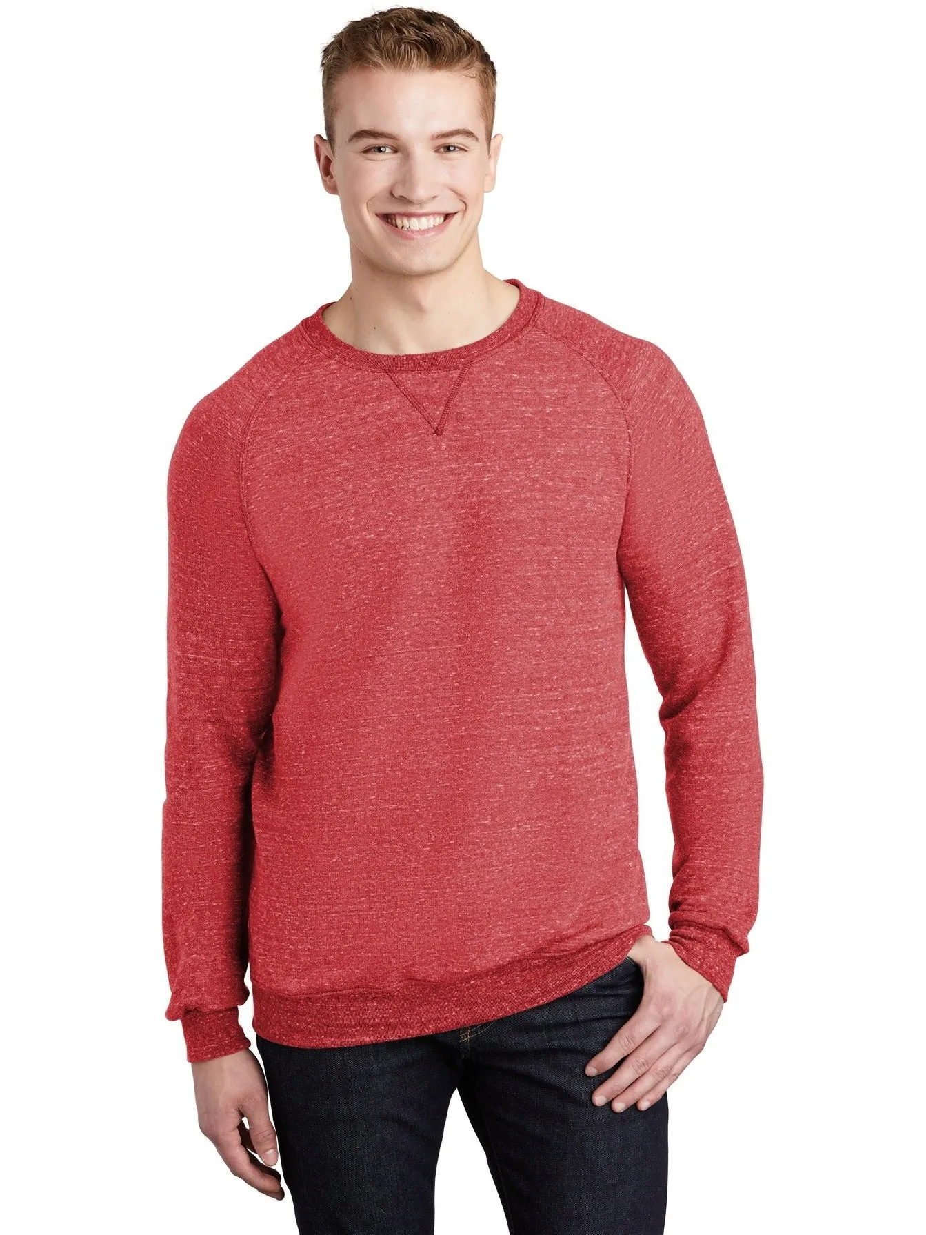 JerzeesSnow Heather French Terry Raglan Crew