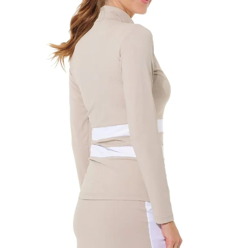 MDC Full Zip Jacket  - Taupe/White
