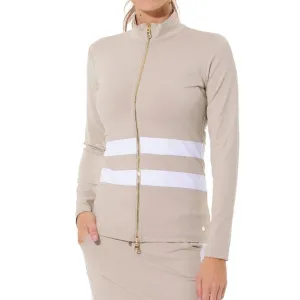 MDC Full Zip Jacket  - Taupe/White