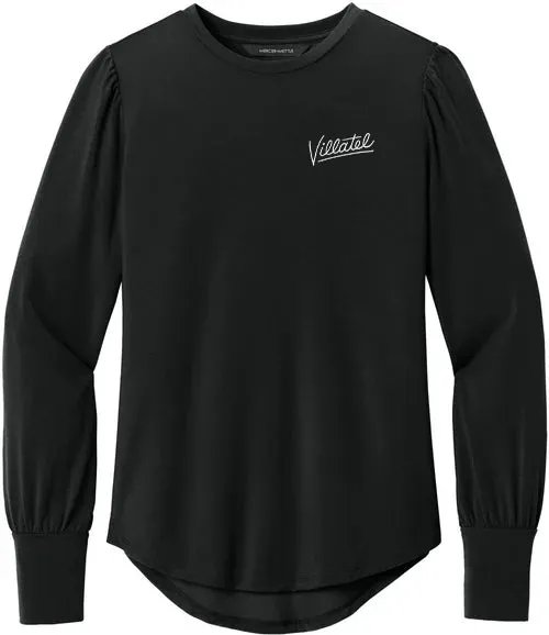 Mercer Mettle Ladies Stretch Jersey Long Sleeve Blouson Top