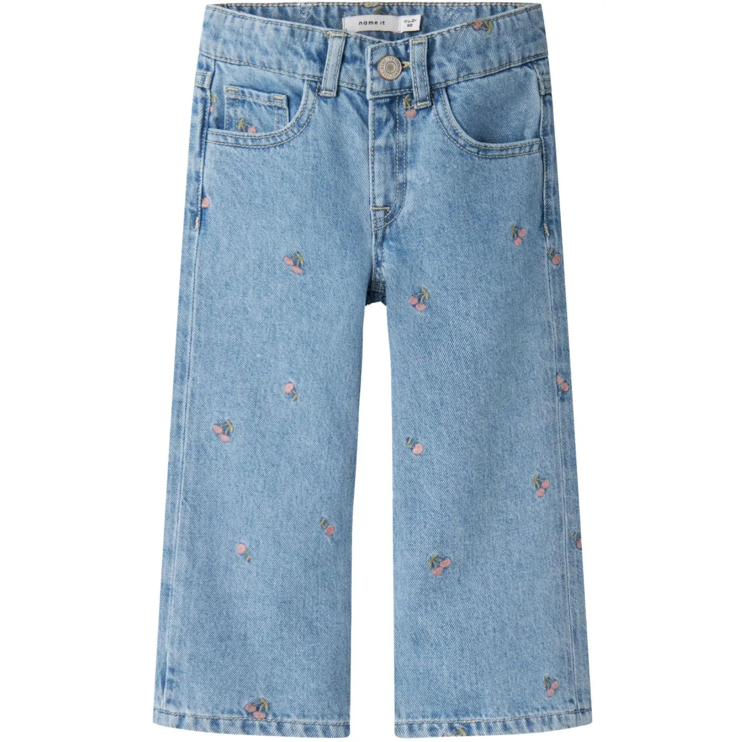 Name It Light Blue Denim Rose Wide Jeans